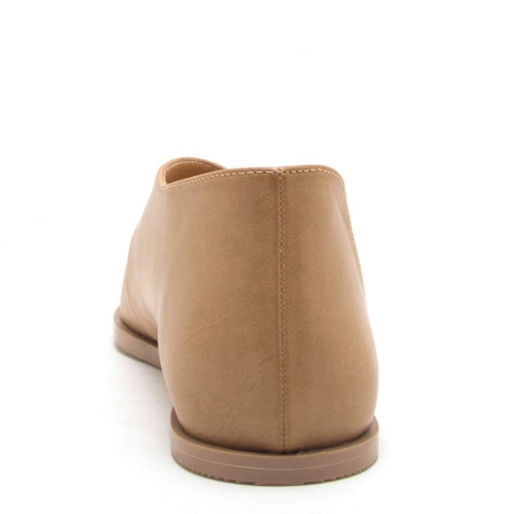 Qupid Sting Taupe Burnish Open Toe Ballerina - Picture 4 of 4